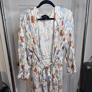 Floral Print Kimono